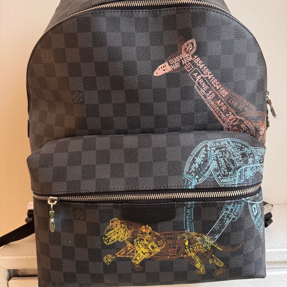 Louis Vuitton Damier Graphite Stamps Discovery Backpack